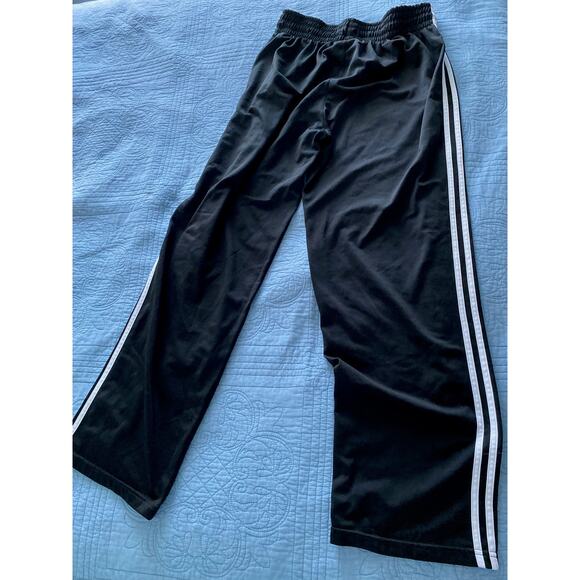 Mens Adidas Sweatpants Black Size Large Black 3 Stripes - Picture 4 of 4
